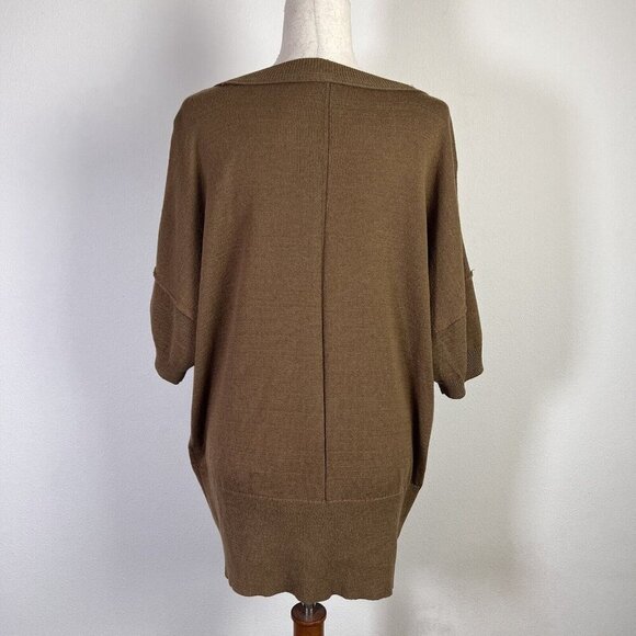 Free People Work From Home Sweater Tee Brown Size XS Minimalist Half Sleeve - Picture 4 of 16